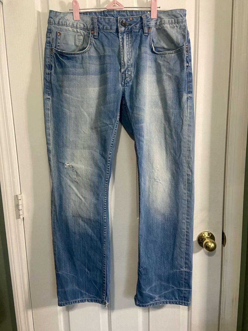 Buffalo David Bitton Light Blue Straight Leg Jeans
